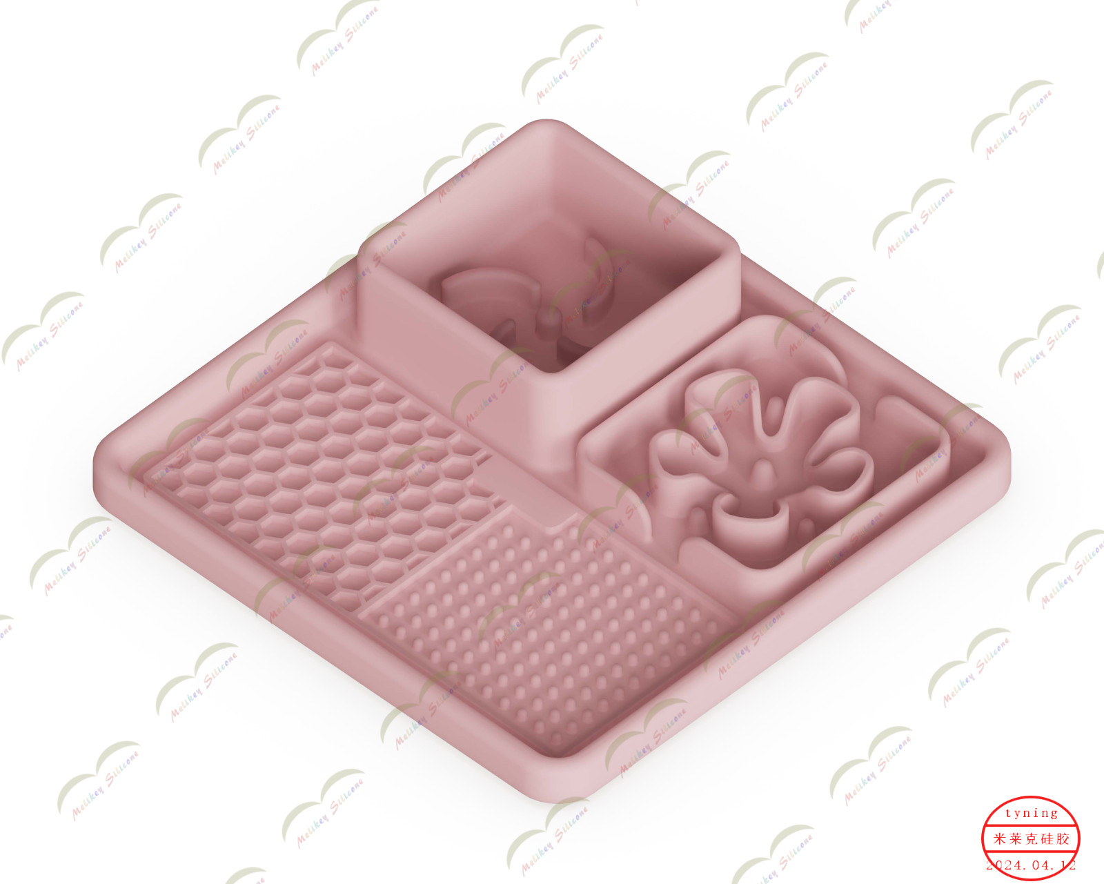 正方形宠物慢食垫